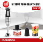 Mixeur Plongeant 4 en 1 Avec Socle En Inox