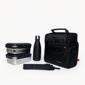 Lunch Box inox Isotherme avec Sac - أسود