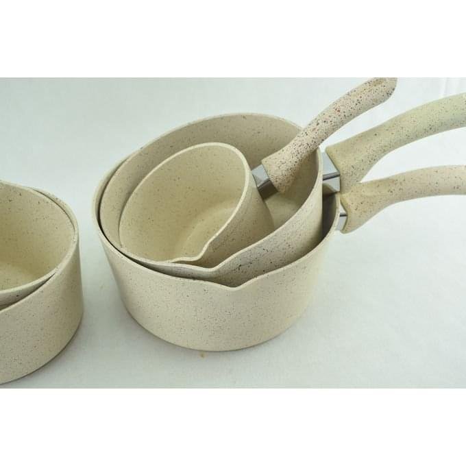 ⁦Set de 5 casseroles en pierre granite⁩ - الصورة ⁦12⁩