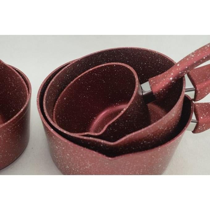 ⁦Set de 5 casseroles en pierre granite⁩ - الصورة ⁦7⁩