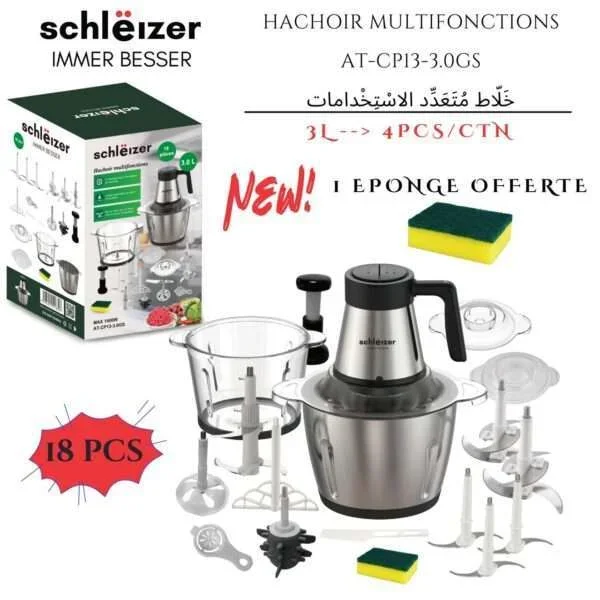 ِSchleizer Hachoir multifonctions 3L – 18PCS