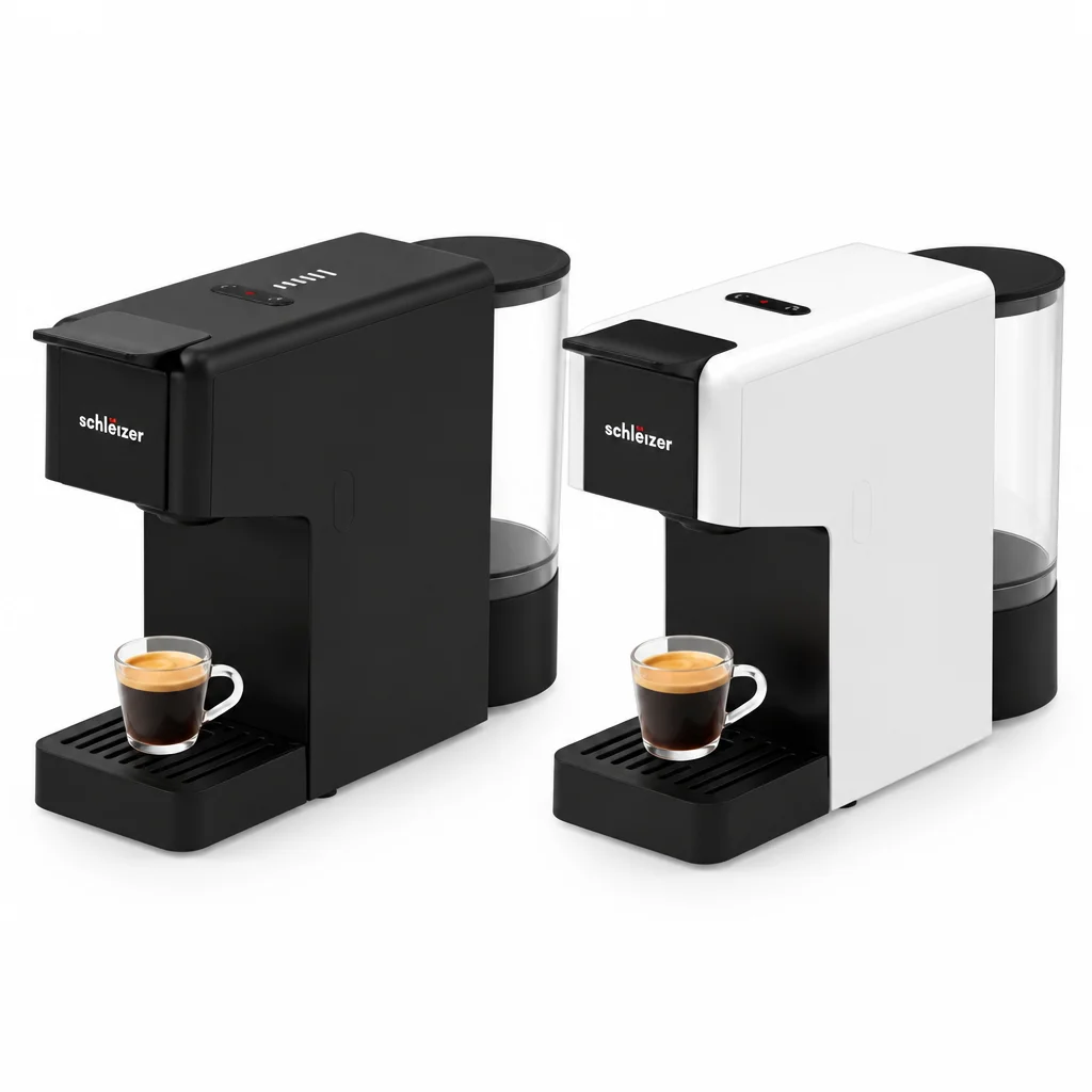 schlëizer Machine à café 4en1 – 20 Bar – 1600W – Capsules, dosettes et café moulu – SLZ-NM04 BLACK